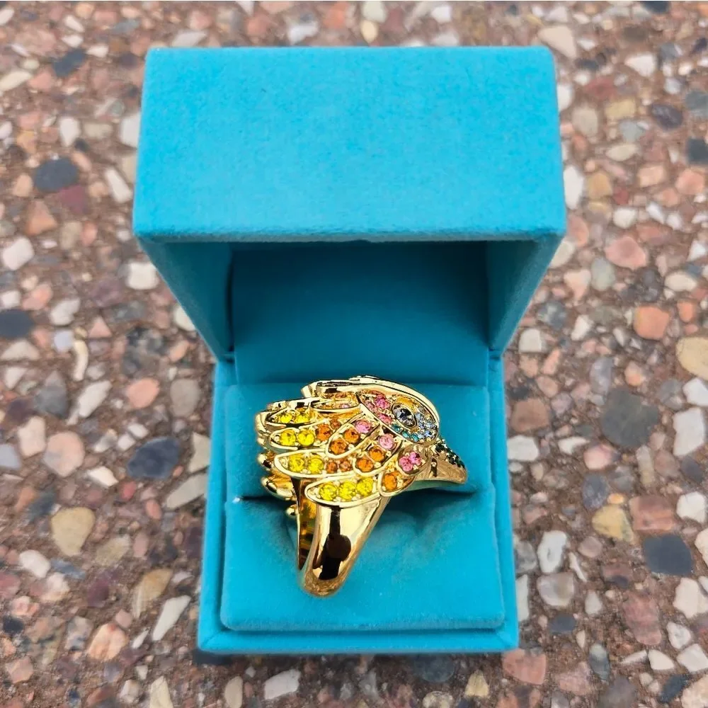 NEW Kurt Geiger Eagle Pave Ring Sz 7